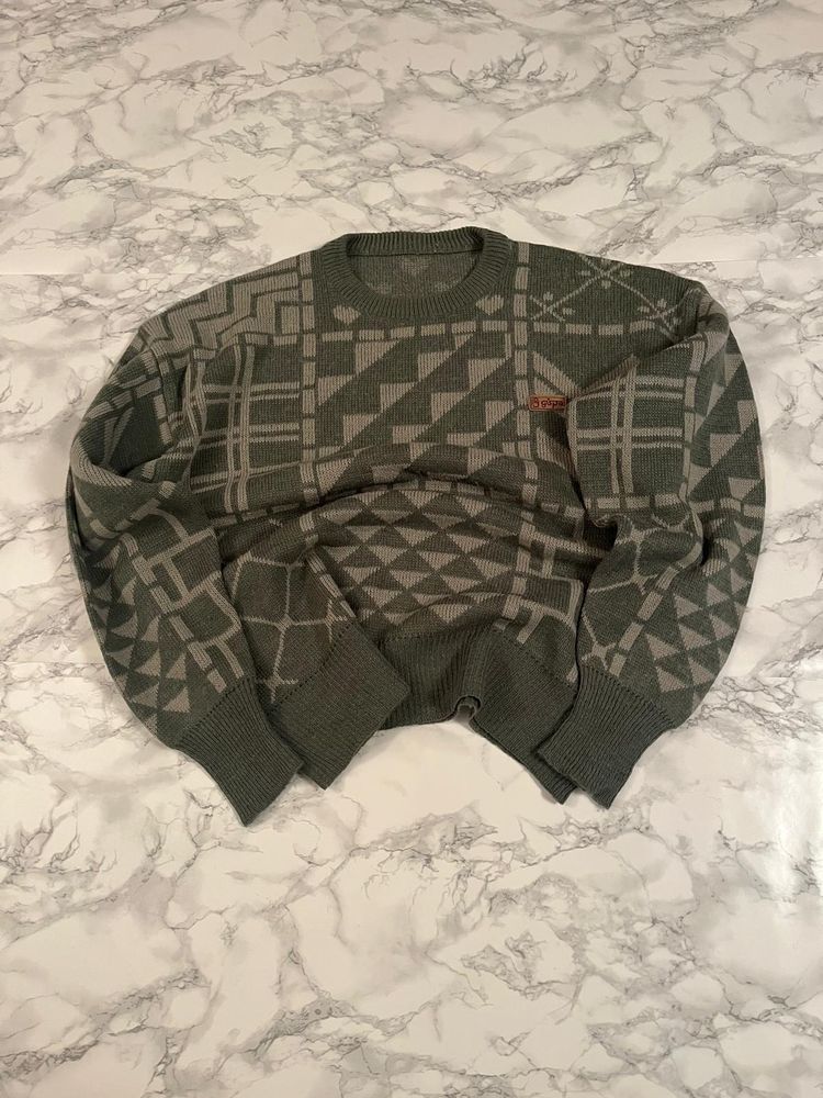 Grey Patterned Sweater